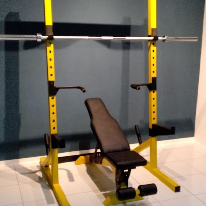 Paket Komplit Gym Rumahan Power rack squatrack