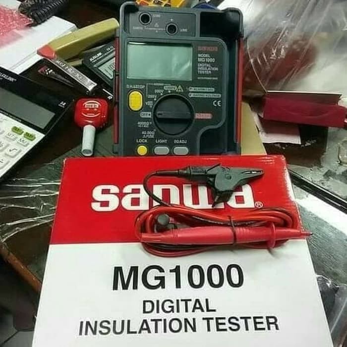 SANWA MG1000 DIGITAL INSULATION TESTER MEGGER 1kV MG-1000 ASLI PROMO