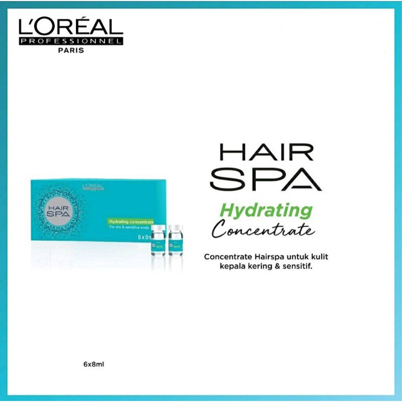 LOREAL HAIR SPA HYDRATING CONCENTRATE/ PURIFYING CONCENTRATE 8ML / SERUM RAMBUT / SERUM RONTOK / SER