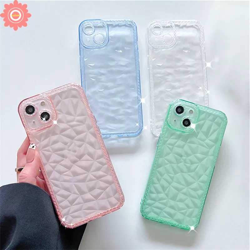 Soft Case TPU Transparan Motif Berlian Glitter Untuk Samsung A32 A52 A03s A02s A33 A13 A12 A73 5G A23 A03 Core A53 A52s M12