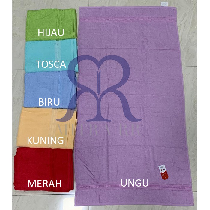 MitraRR Handuk Merah Putih Jumbo 140x70 Terry Palmer Handuk Mandi 100% Cotton Besar 70x140