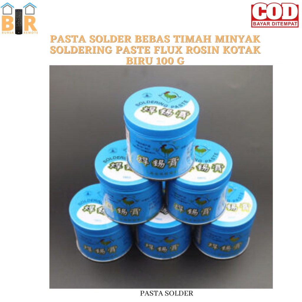 Pasta Solder BEBAS TIMAH MINYAK SOLDERING PASTE FLUX ROSIN KOTAK BIRU 100G