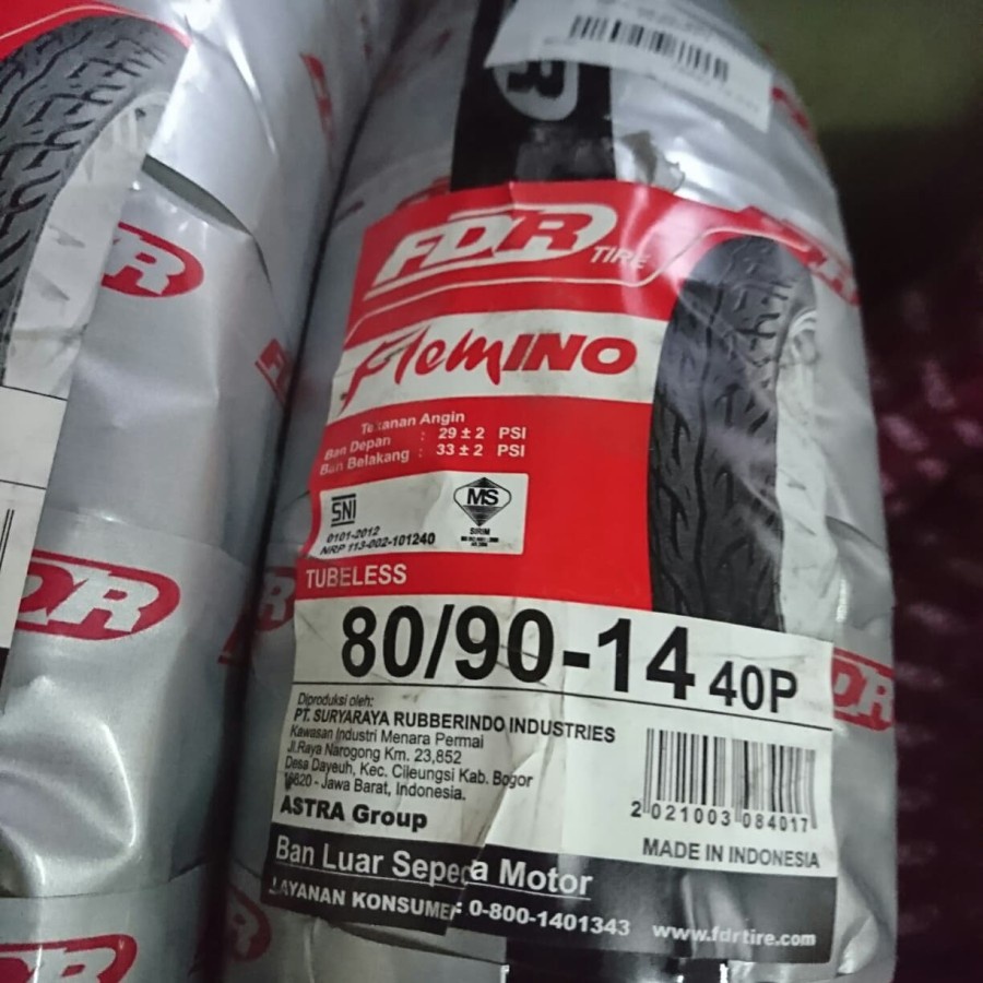 Ban Tubeless Motor Matic FDR Flemino 80/90 Ring 14 - FDR FLEMINO 80/90 14