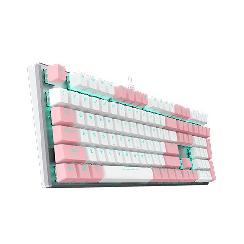 DAREU EK-810 BORDERLESS WHITE PINK MECHANICAL GAMING KEYBOARD EK810