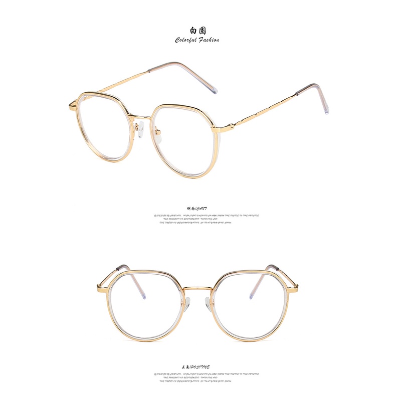 (YUZHU) COD Frame Kacamata Anti Radiasi Wanita Korean Fashion Kacamata Bulat Eyeglasses