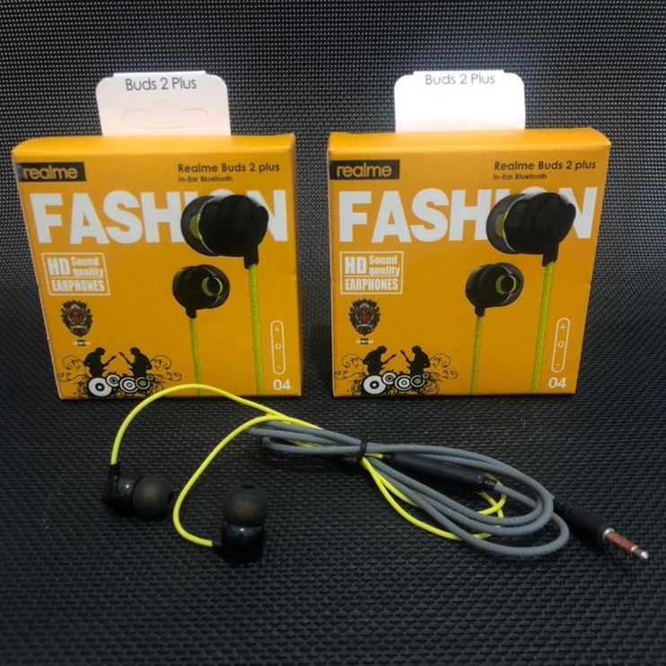 LARISS!! HF/HEADSET REALME BUDS 2 PLUS MIC PACKING IMPORT