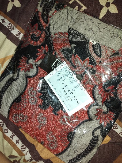 Blouse Batik Wanita Lengan Panjang Seragam Kerja  Size M L Xl Xxl