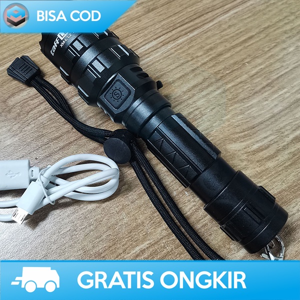 SENTER LED JARAK JAUH CREE XM-L TAFFLED 701 65000 LUMENS SUPER TERANG