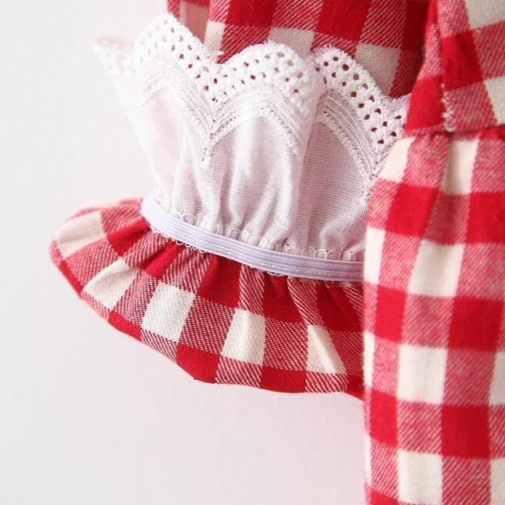 Promo !! Dress anak perempuan import / Dress briana tartan cutie mote ukuran 5 bulan - 1 tahun