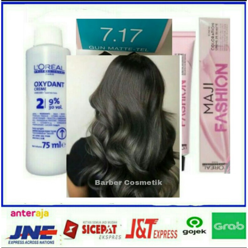 cat rambut loreal majifashion 7.17 Gun matte pewarna rambut loreal