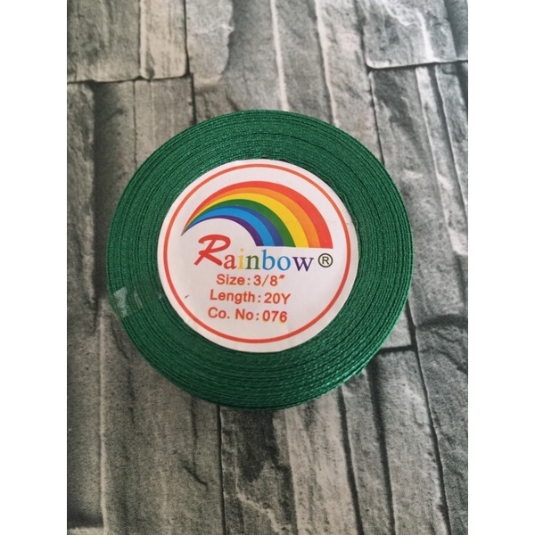 

Pita satin satin 3/8” (1cm) hijau natal