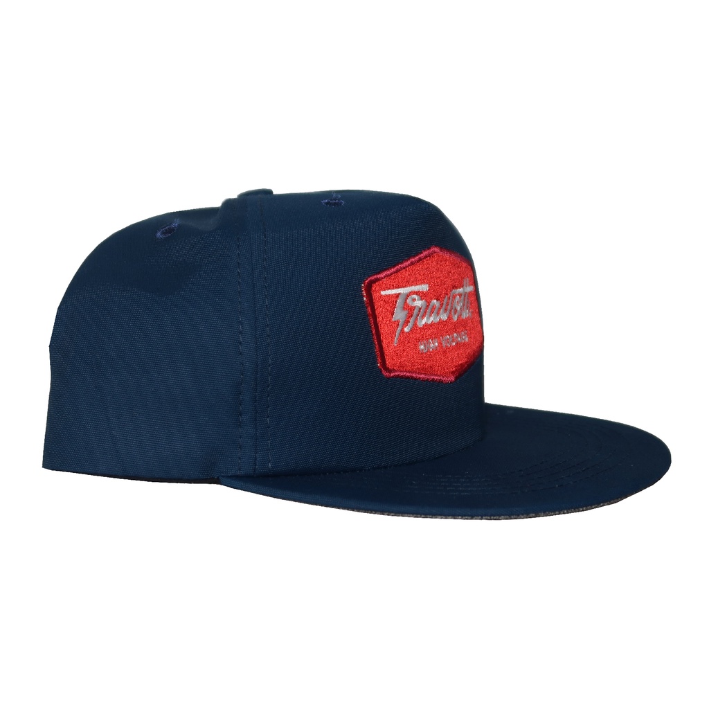 Snapback - Travolt - Red Flag - Biru Dongker - Navy Blue - Topi - Hat