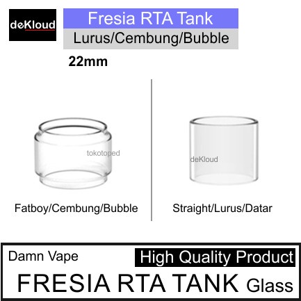 kaca FRESIA RTAx Replacement | warna glass bening 22mm