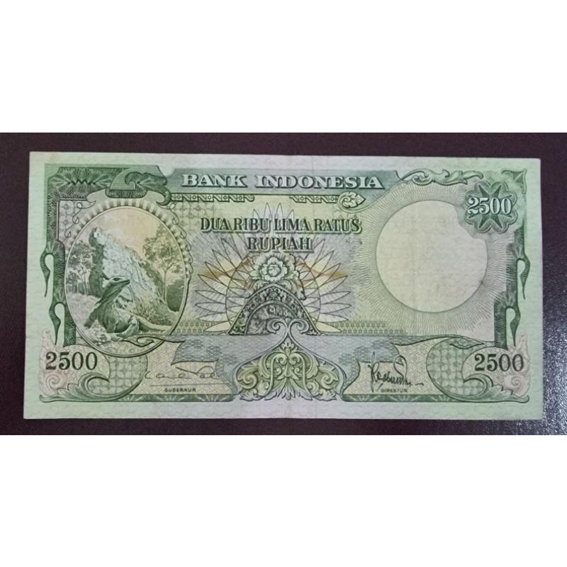 uang kuno 2500 rp tahun 1957 emisi satwa liar