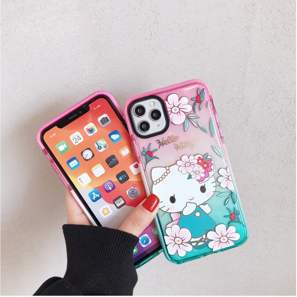 KITTY FLOWER Rainbow case iphone 6 7 8 6+ 7+ 8+ X Xs 11 Pro Max 12 pro max 13 14