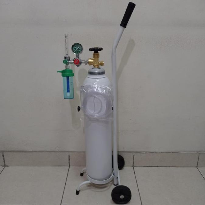 Tabung oksigen 1 set (tabung+regulator+trolley)