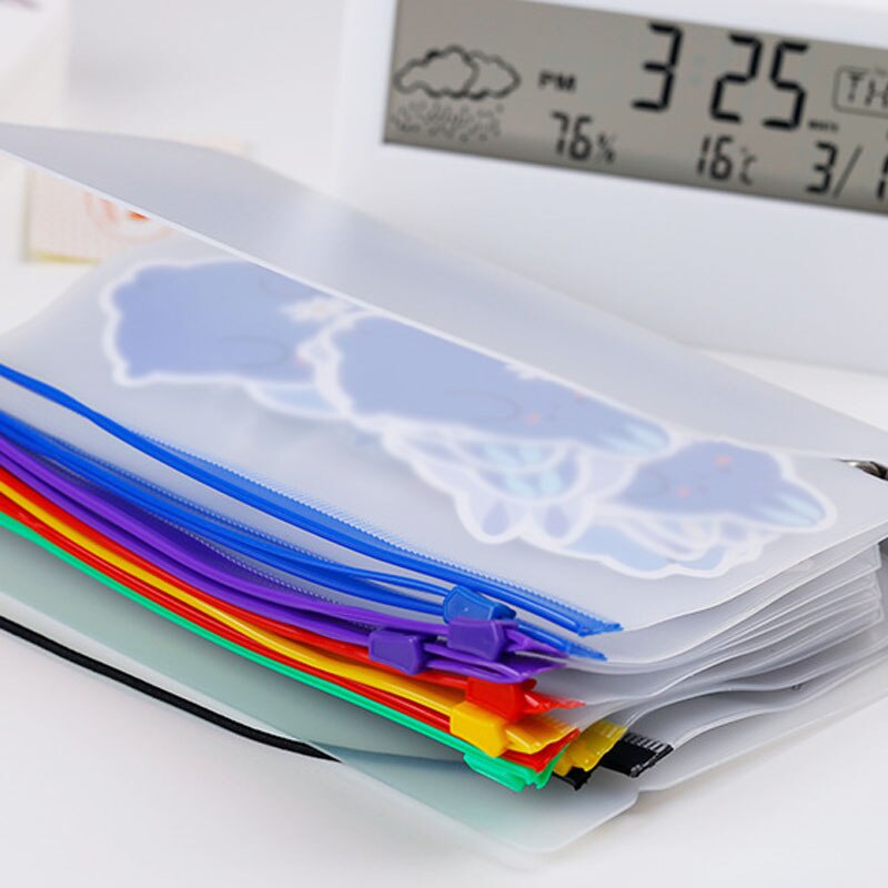 Ziplock Binder A6 Warna PVC Transparent Loose Leaf Doff Zip Lock 1 Pc