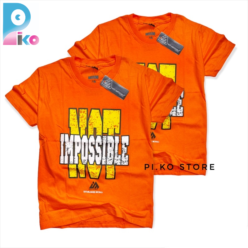 Baju kaos anak laki-laki Piko usia 1-12 tahun bahan katun combed