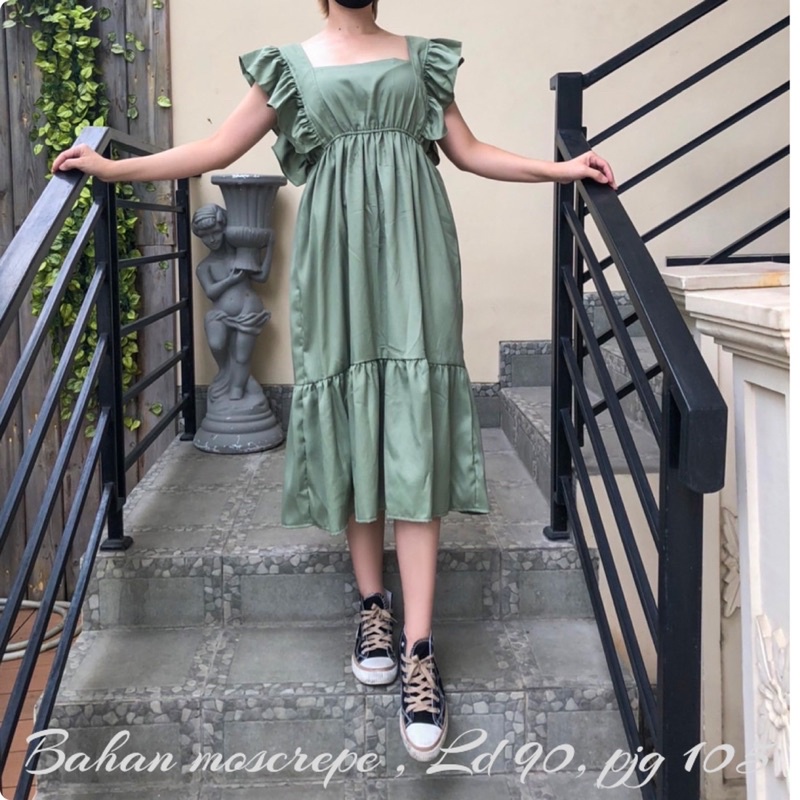real pic dress fashion uneck / dress uneck / dress babydoll uneck