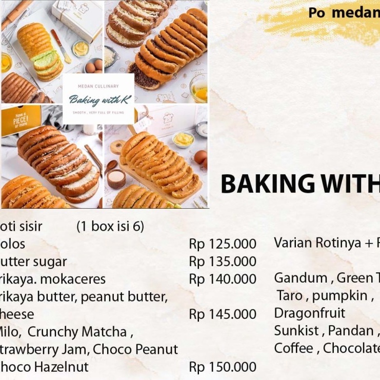 

roti sisir baking with K