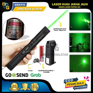 Laser Leser Hijau Green Laser Pointer Jarak Jauh 303 Baterai Charge (CUCI GUDANG!!)