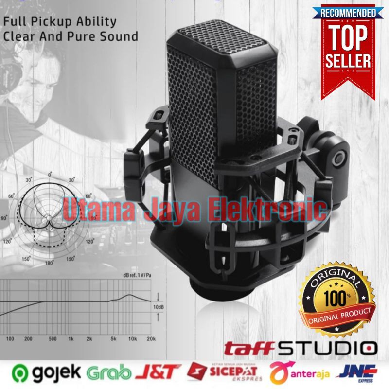 Paket Microphone LGT240 Soundcard V8 plus Stand Arm Pop Filter Home Recording Terbaik