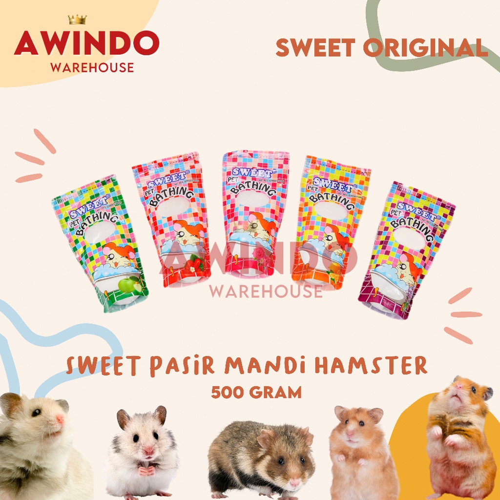 PASIR WANGI HAMSTER - Pasir Mandi Hamster Pet Sand Bathing Sweet Original 500gr