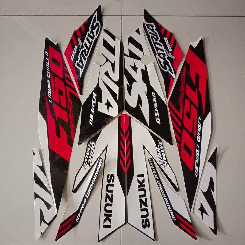 STRIPING SUZUKI SATRIA FU 150 NEW LED INJEKSI STIKER SATRIA FU INJEKSI TAHUN 2021 PUTIH READY STOK