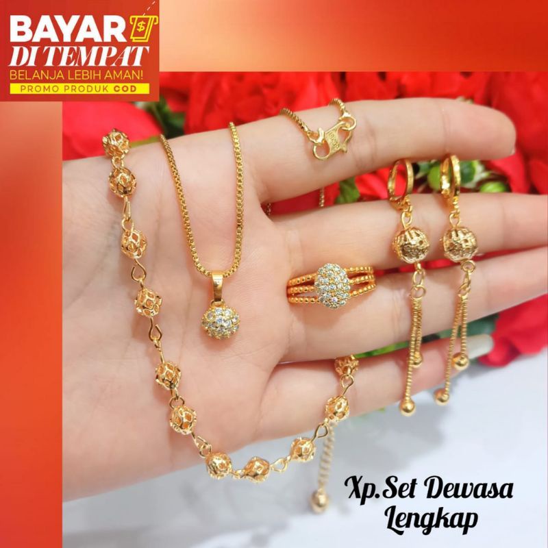 set perhiasan bola anting juray