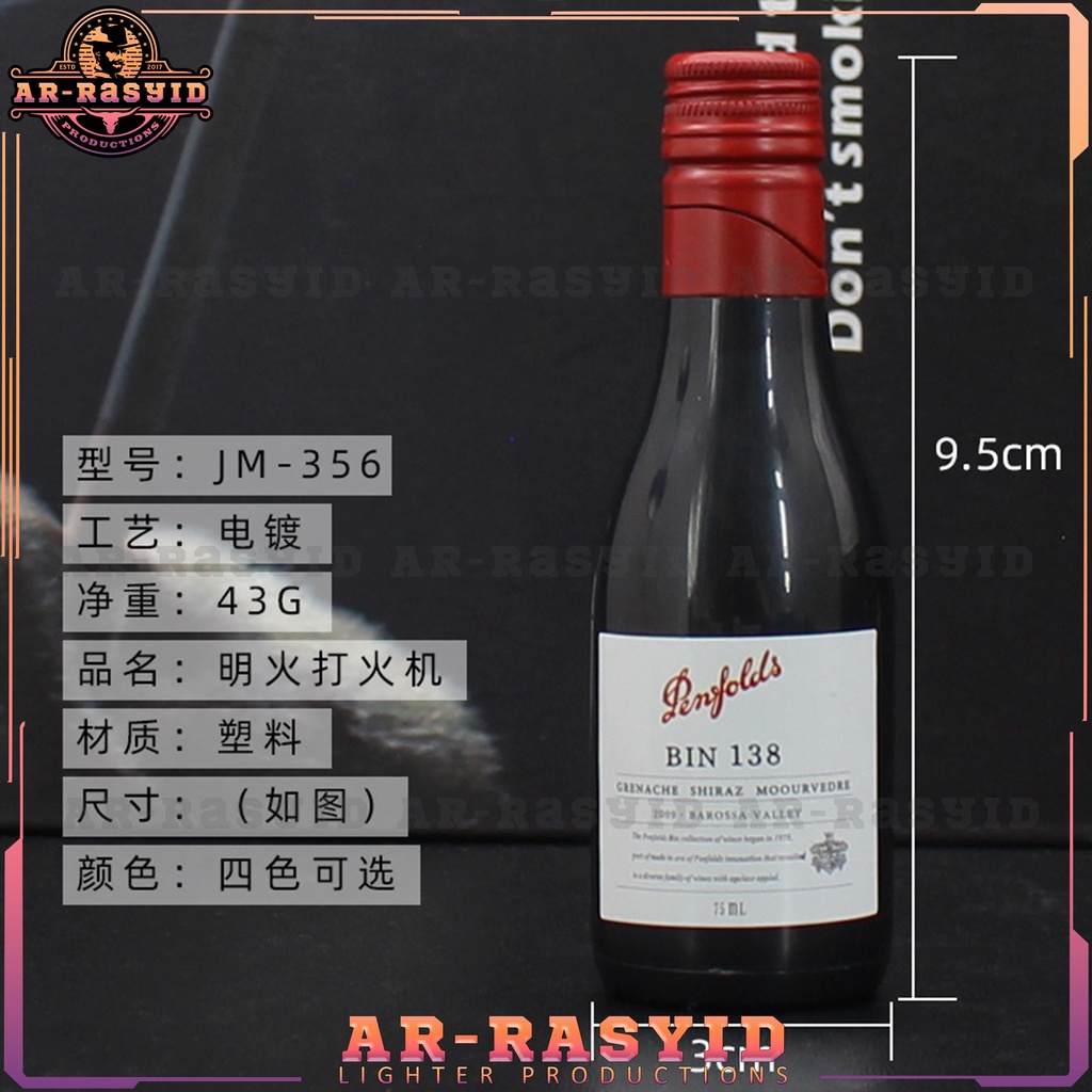 MANCIS Korek Api Gas Model Botol Minuman Wine Bottle JMING Lighter JM-356 1771 BISA COD