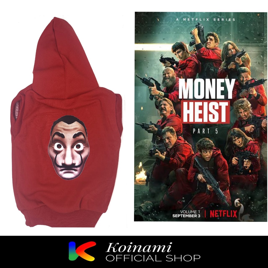 Money Heist Baju Kaos / Baju Kucing / Kaos Kucing Anjing