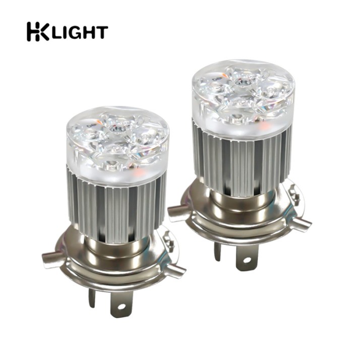 Led Lampu Motor HK Light Empat Manik Flash DC H4