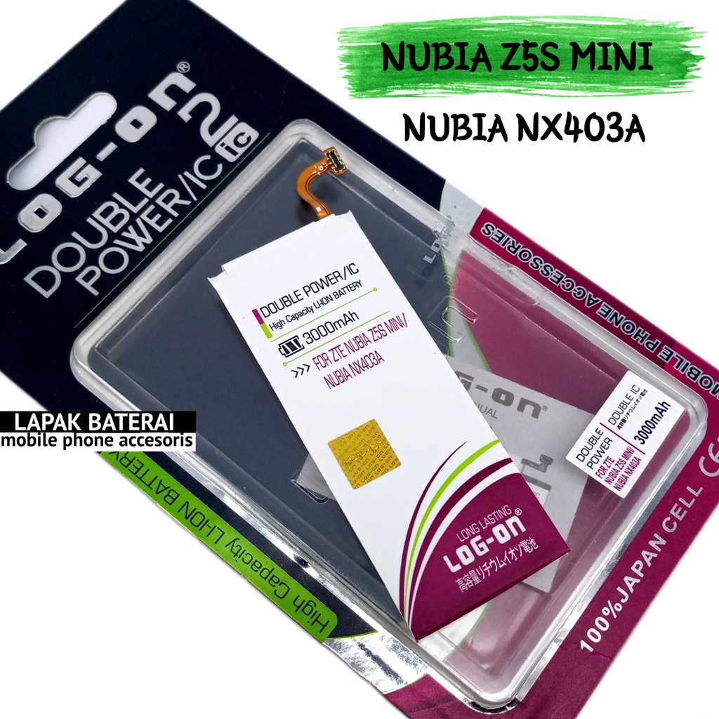 LOG - ON Baterai Zte Nubia Z5S MINI | NX403A Double IC Protection