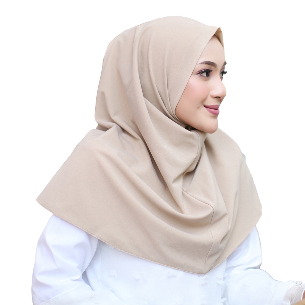 Kerudung Instant Warna Cream