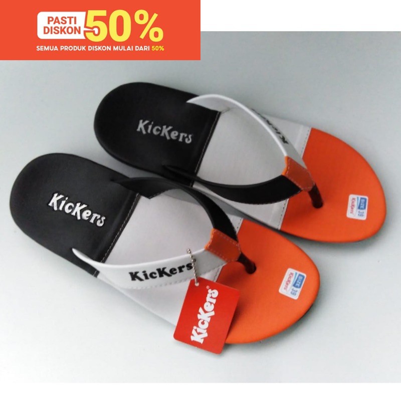 Sandal Jepit Pria Kekinian Kickers 3 Warna | Sandal Branded | Sandal Modis