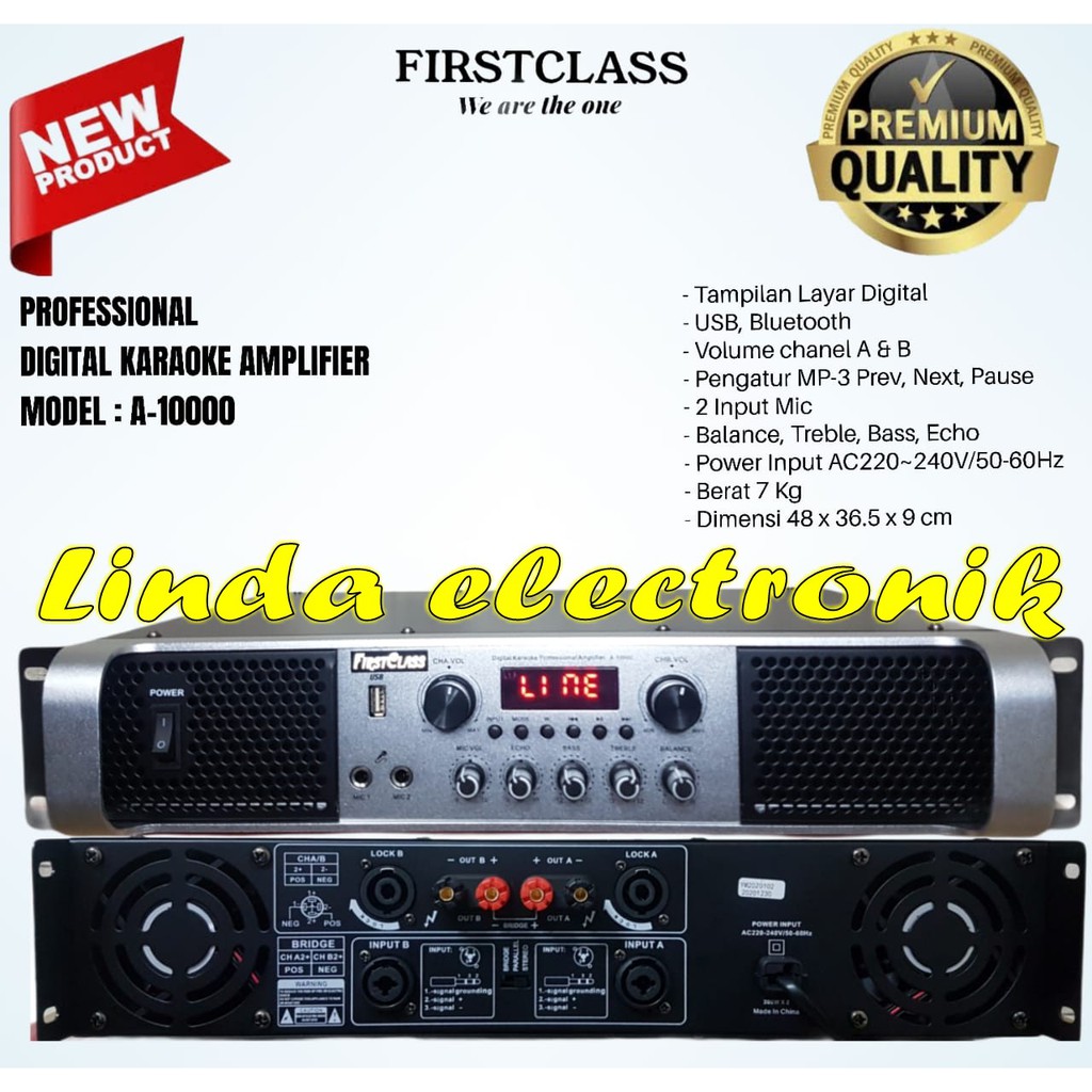 Power Amplifier FIRSTCLASS A-10000 USB firstclass a10000 firstclass a 1000
