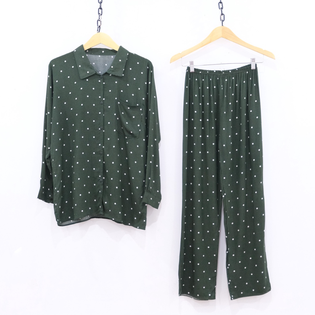 (RPA) ONE SET ARMYDO DAILY KEMEJA OVERSIZE BLOUSE BUSUI RAYON UNIQLO