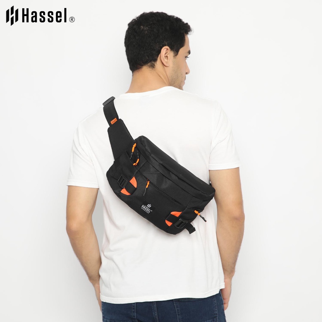 Tas Waistbag Pria Hassel Rector / Tas Pinggang Pria / Tas Dada Pria / Tas Selempang Pria Original / Tas Waistbag Original / Tas Santai / Tas Premium