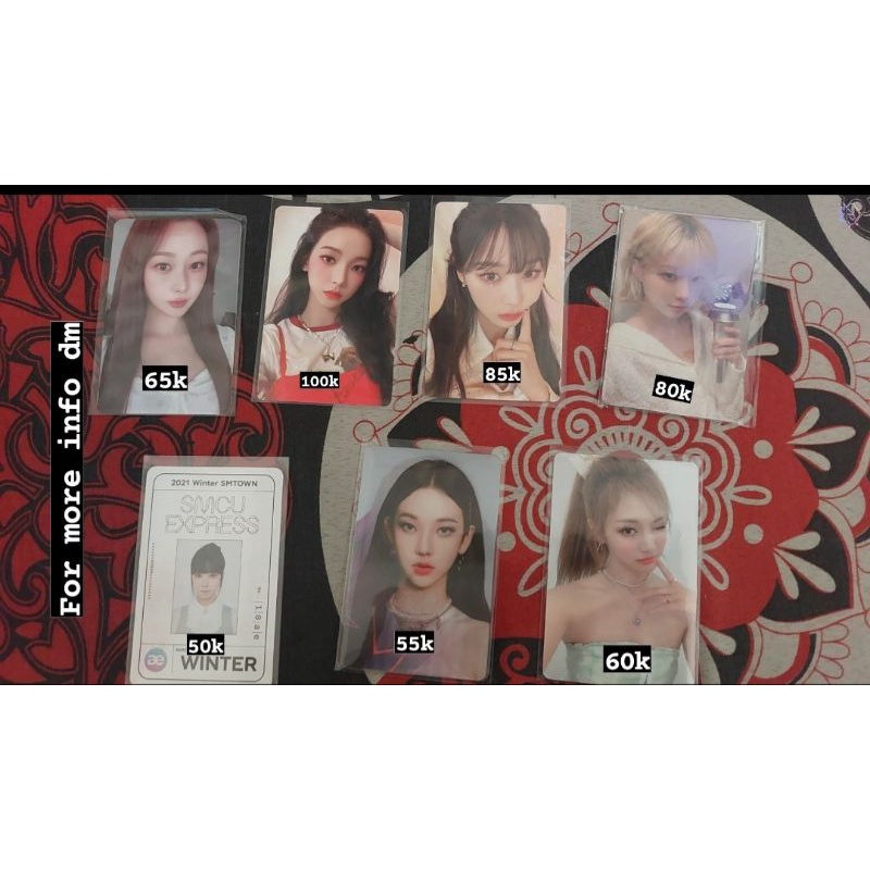 photocard aespa nmixx secret number lightstick nct