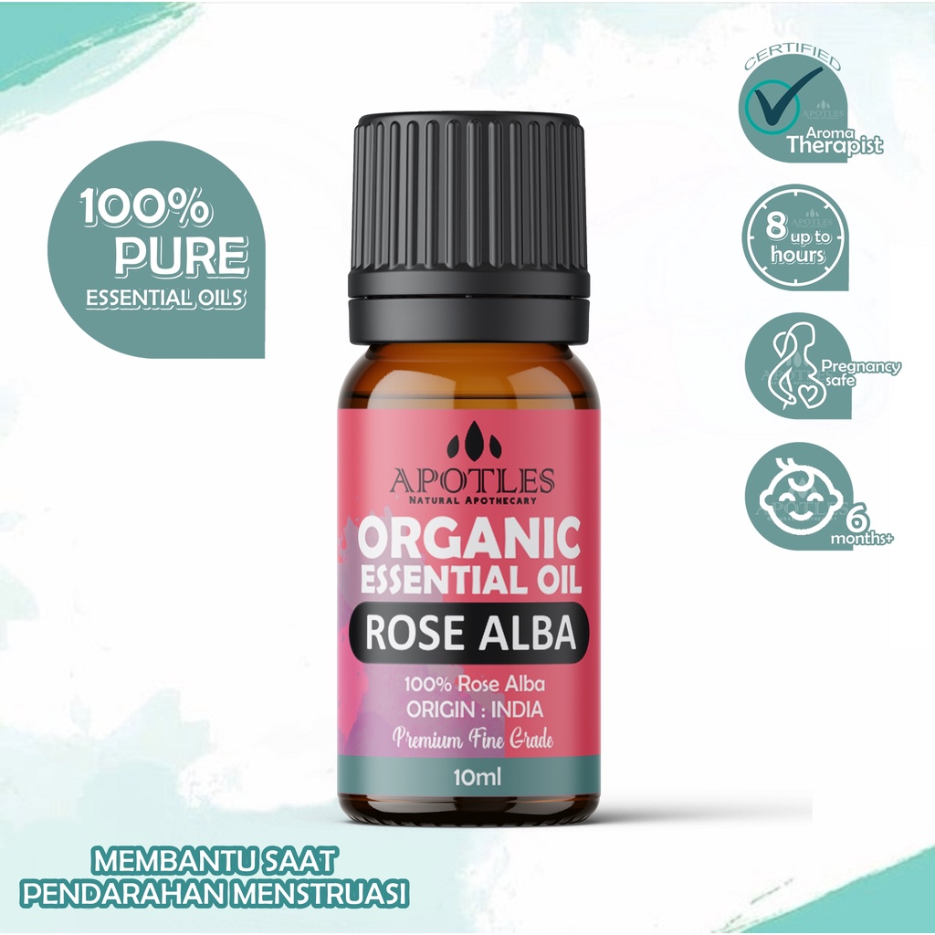 Pure Rose Essential Oil - Minyak Aromaterapi Bunga Mawar Murni Rose 10ml