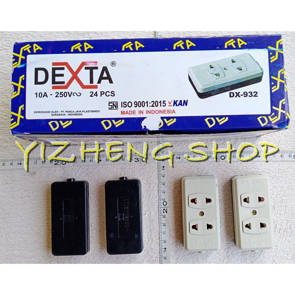 STOP KONTAK GEPENG 2 LUBANG DEXTA DX-932