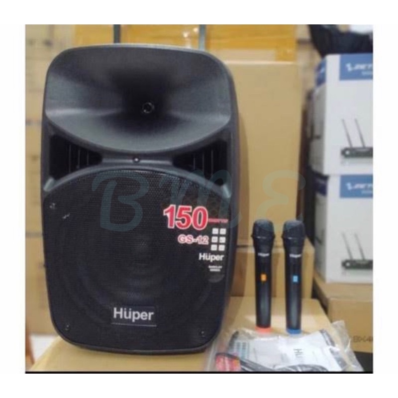 Speaker aktif portable wireles huper gs 12 huper gs12 12 inch original