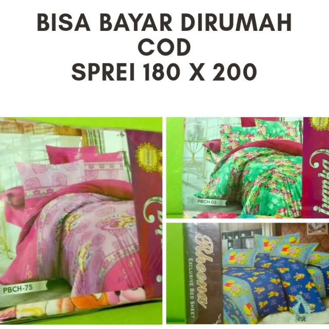  Sprei  Murah  Ukuran 180 x 200 BISA BAYAR DI RUMAH COD 1KG 