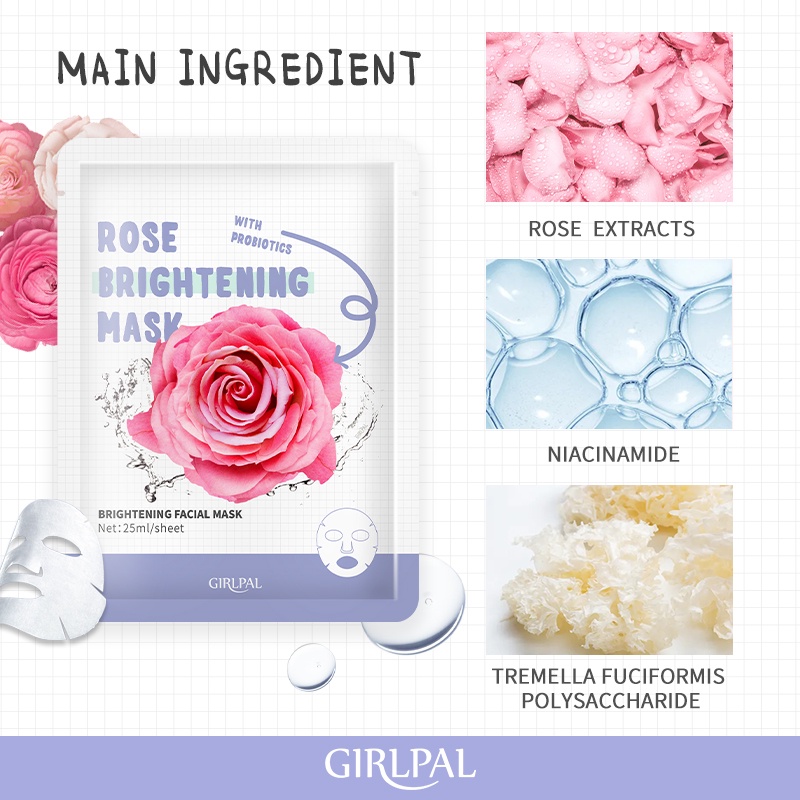 [BPOM] GIRLPAL Nature Sheet Mask 1pcs / Masker Wajah Face Skincare