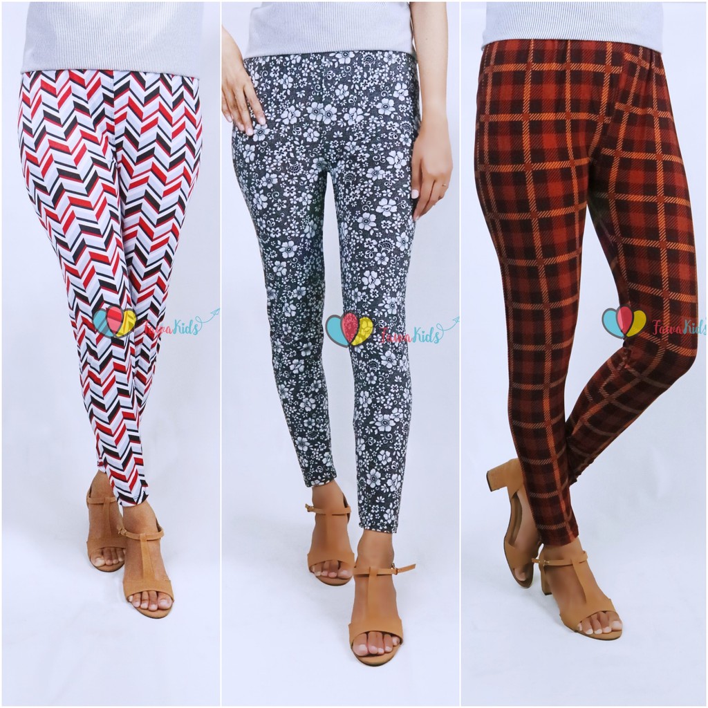 Legging Motif Dewasa fit to M /  Leging Ketat Bahan Adem Fashion Perempuan Celana Panjang Wanita