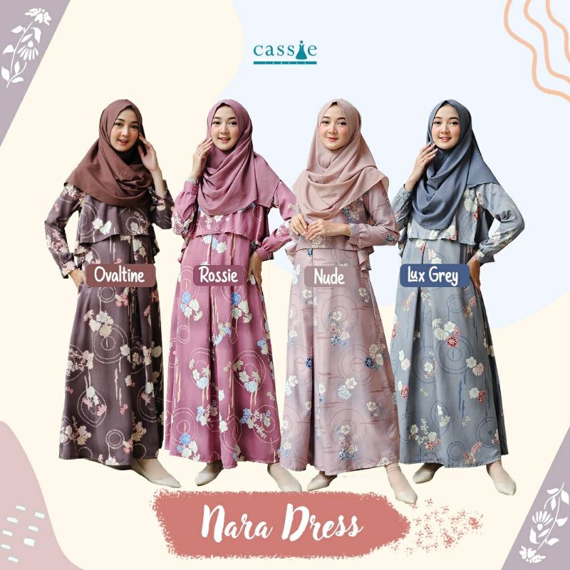 NARA DRESS GAMIS MOTIF CANTIK by CASSIE LABELS