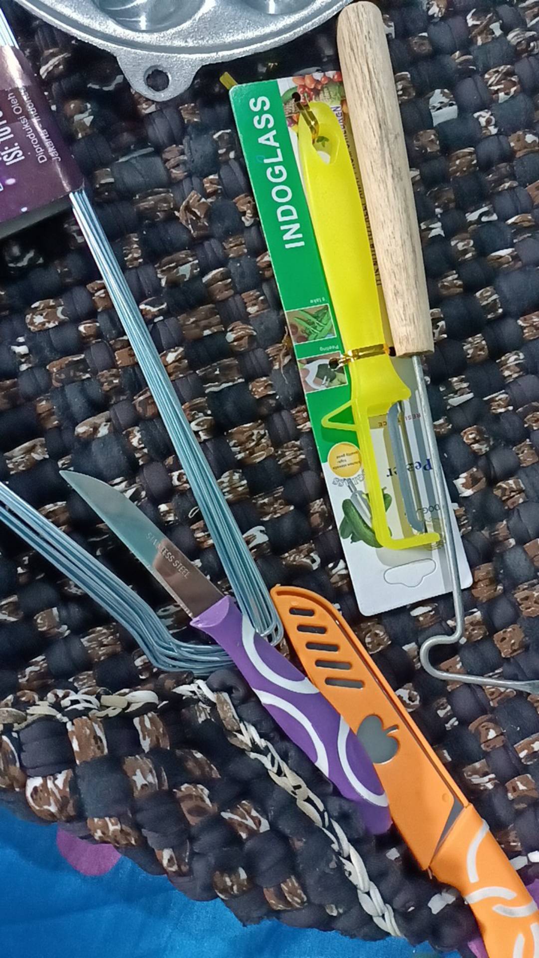 Pisau Stainless Steel Gagang Pelastik Kecil Kupas Buah Sayur Dll