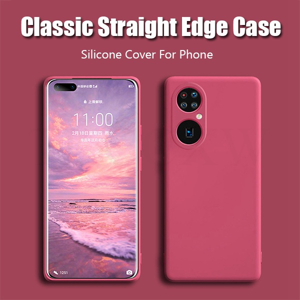 Soft Case Huawei P50 Pro Liquid Silikon Slim Skin Macaron Candy bludru
