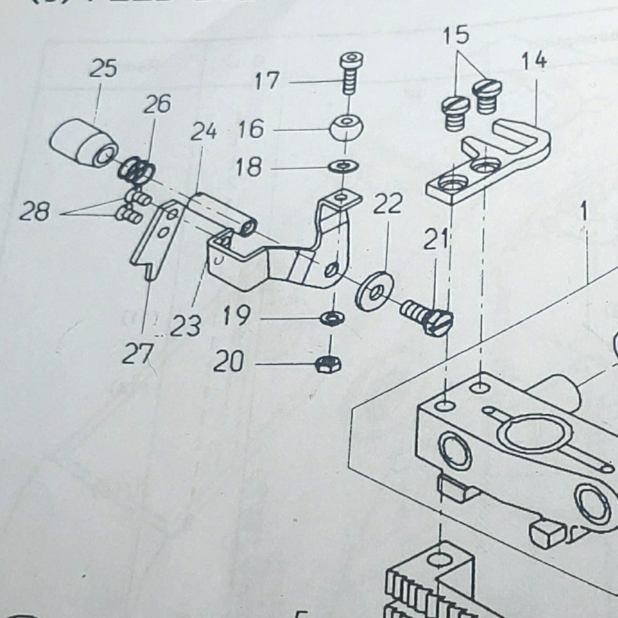 246011 Bracket Pisau Mesin Jahit Karung NP7A / NP-7A