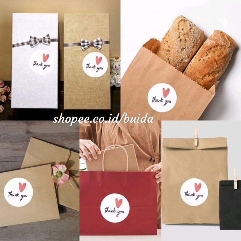 

Label sticker thank you ❤ stiker segel kemasan packaging sealer baking tools decoration paperbag box